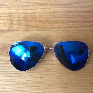 Blue & Gold Rayban Aviators